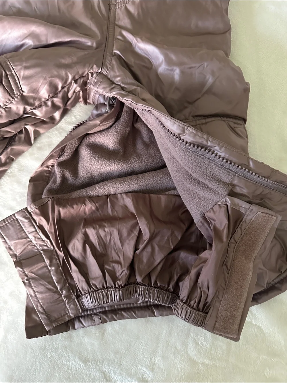 GAP shiny Tan Insulated Bib Snow Pants